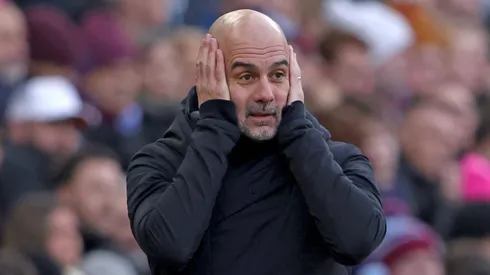 Pep Guardiola (Man City manager) at the Aston Villa v Manchester City EPL match, at Villa Park, Birmingham, UK on 21st November, 2024.