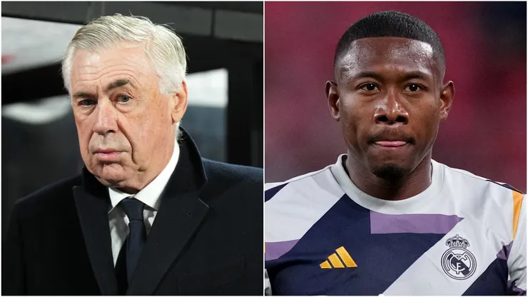 Carlo Ancelotti (left) and David Alaba (right)