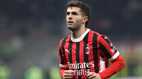 Christian Pulisic of AC Milan looks o during the Coppa Italia match between AC Milan and US Sassuolo at Stadio Giuseppe Meazza on December 03, 2024 in Milan, Italy.