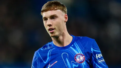 Cole Palmer of Chelsea looks on during the Premier League match Chelsea vs Fulham.