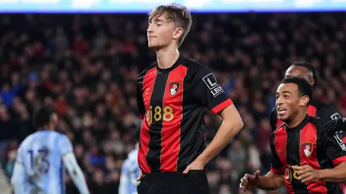 Bournemouth s Dean Huijsen (centre) celebrates scoring the opening goal with team mates during the Premier League match at the Vitality Stadium, Bournemouth.