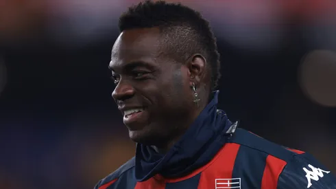 Mario Balotelli of Genoa CFC reacts during the warm up prior to the Serie A match at Luigi Ferraris, Genoa.
