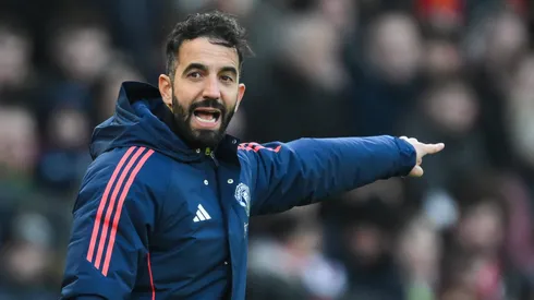 Ruben Amorim Manager of Manchester United gives his team instructions during the Premier League match Manchester United vs Bournemouth at Old Trafford, Manchester, United Kingdom, 22nd December 2024.