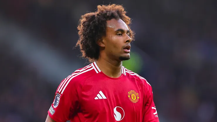 Joshua Zirkzee of Manchester United during the Manchester United FC v AFC Bournemouth English Premier League match at Old Trafford, Manchester, England, United Kingdom on 22 December 2024.