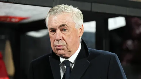Carlo Ancelotti, Head Coach of Real Madrid, looks on ahead of the LaLiga EA Sports match between Rayo Vallecano and Real Madrid at Estadio de Vallecas on December 14, 2024 in Madrid, Spain.