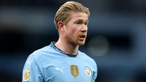 Kevin De Bruyne of Manchester City during the Premier League match between Manchester City FC and West Ham United FC at Etihad Stadium on January 04, 2025 in Manchester, England.