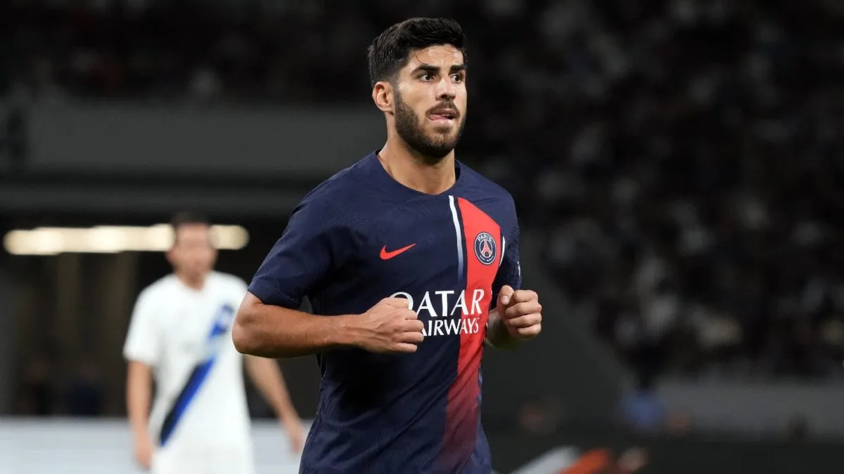 Marco Asensio of Paris Saint-Germain looks on during the pre-season friendly match between Paris Saint-Germain and FC Internazionale on August 01, 2023 in Tokyo, Japan.