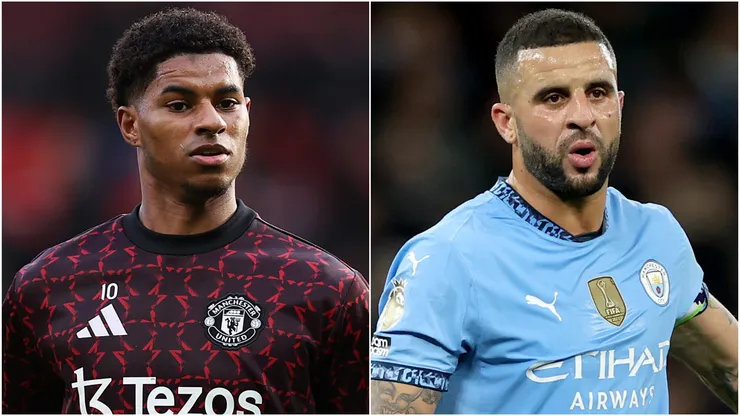 Marcus Rashford (left) and Kyle Walker (right)
