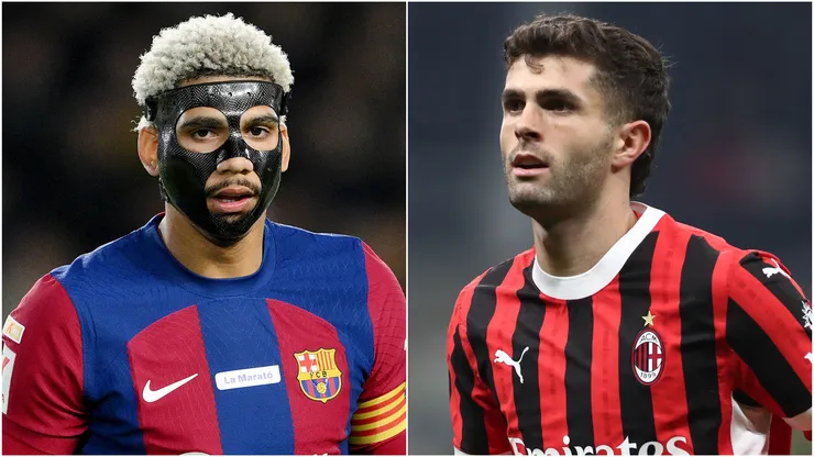 Ronald Araujo (left) and Christian Pulisic (right)