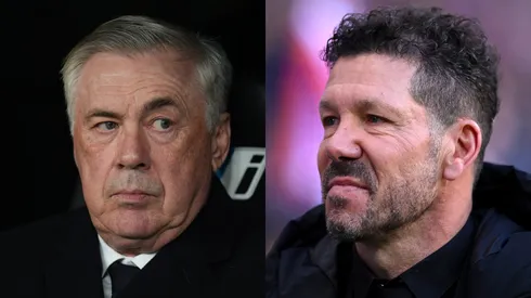 Carlo Ancelotti, Head Coach of Real Madrid, and Diego Simeone, Head Coach of Atletico de Madrid.