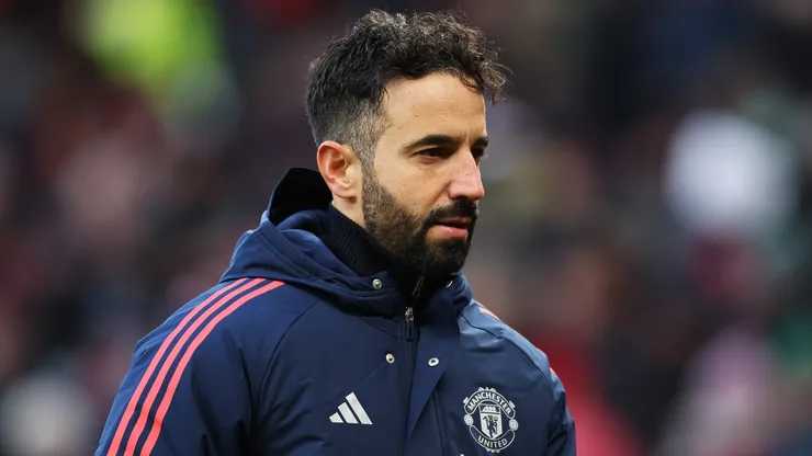 Ruben Amorim, Manager of Manchester United, looks on during the Premier League match between Manchester United FC and AFC Bournemouth at Old Trafford on December 22, 2024 in Manchester, England.