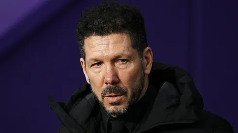Diego Simeone, Head Coach of Atletico de Madrid, looks on prior to the LaLiga match between Real Valladolid CF and Atletico de Madrid at Jose Zorrilla on November 30, 2024 in Valladolid, Spain.
