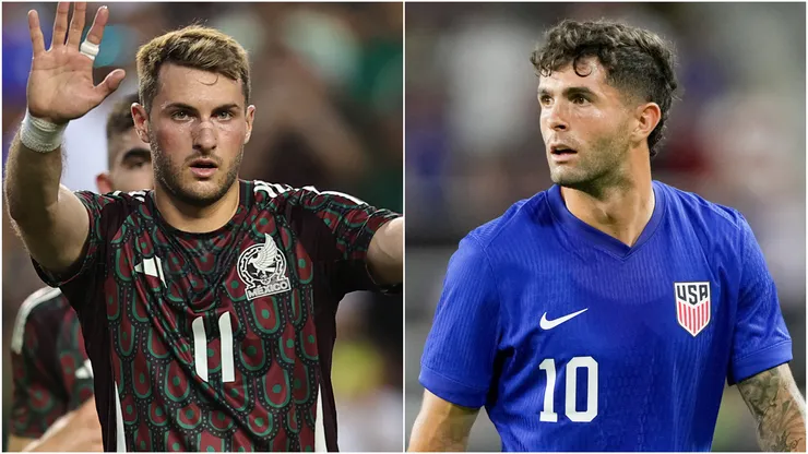 Santiago Gimenez (left) and Christian Pulisic (right)