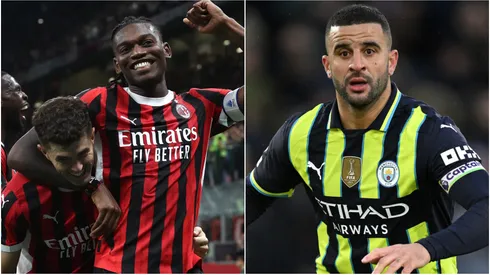 Christian Pulisic Rafael Leao (left), and Kyle Walker (right)