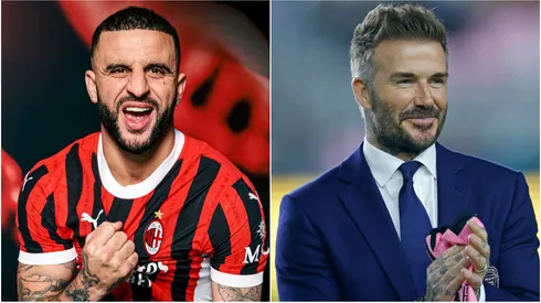 Kyle Walker (left) and David Beckham (right)
