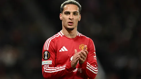 Antony of Manchester United during the UEFA Europa League 2024/25 League Phase MD5 match between Manchester United and FK Bodo/Glimt at Old Trafford on November 28, 2024 in Manchester, England.