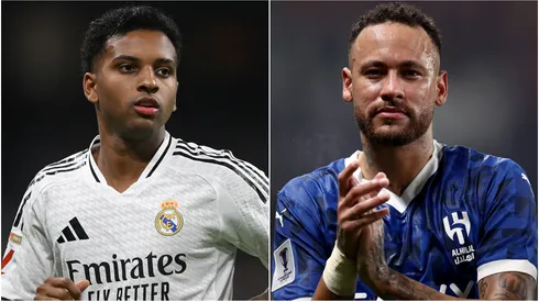 Rodrygo (left) and Neymar (right)