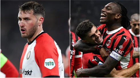 Santiago Gimenez (left), Christian Pulisic and Rafael Leao (right)