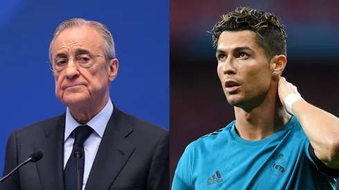 Florentino Perez Rodriguez, President of Real Madrid, and Cristiano Ronaldo of Real Madrid in 2018.