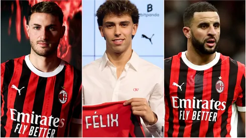 Santiago Gimenez (left), Joao Felix (center) and Kyle Walker (right)