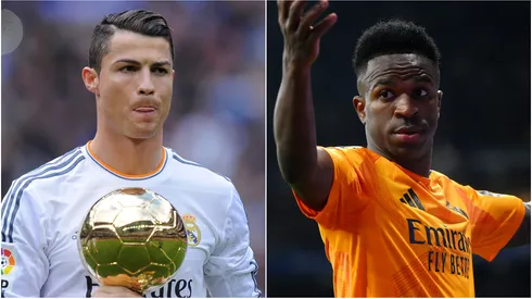 Vinicius (left) and Cristiano Ronaldo (right)