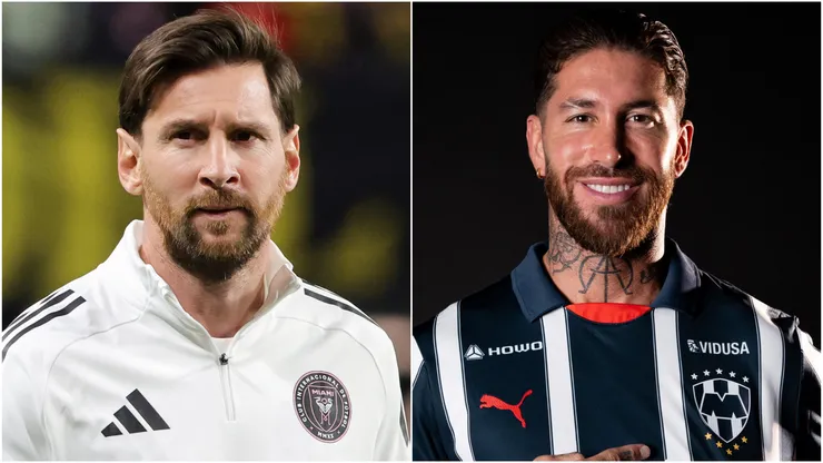 Lionel Messi (left) and Sergio Ramos (right)