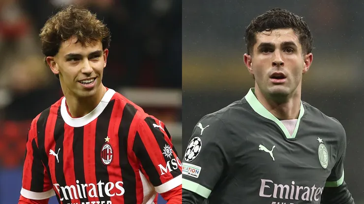 Joao Felix and Christian Pulisic of AC Milan.