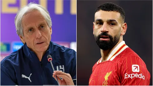 Jorge Jesus (left) and Mohamed Salah (right)