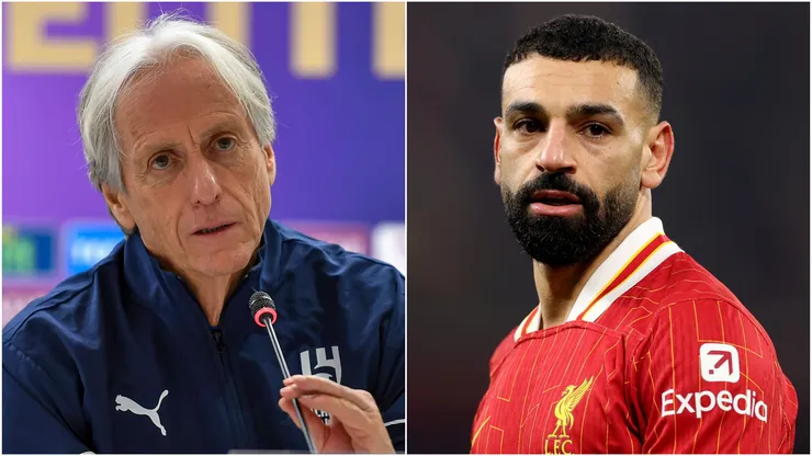 Jorge Jesus (left) and Mohamed Salah (right)