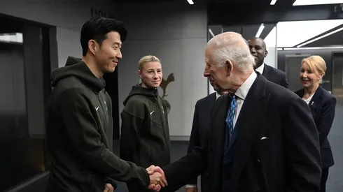 King Charles's visit to Tottenham Hotspur Stadium included an awkward exchange with captain Heung-Min Son.