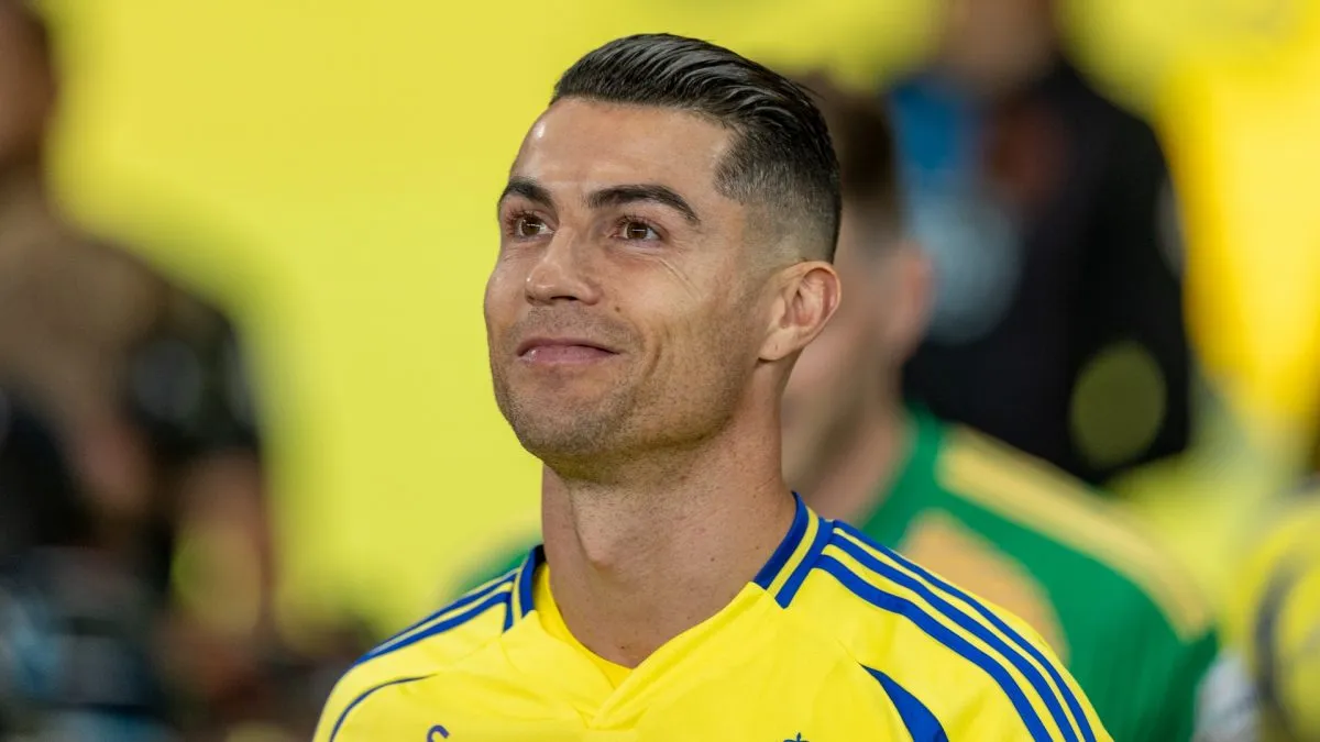 Cristiano Ronaldo happy