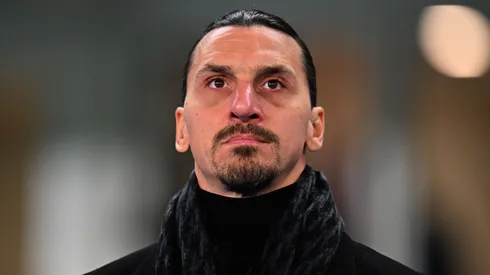 Zlatan Ibrahimovic of AC Milan during the Serie A match between Verona and AC Milan at Stadio Marcantonio Bentegodi on December 20, 2024 in Verona, Italy.