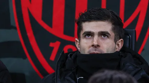 Christian Pulisic of AC Milan looks on during Serie A 2024-25 football match between AC Milan and Hellas Verona FC at San Siro.