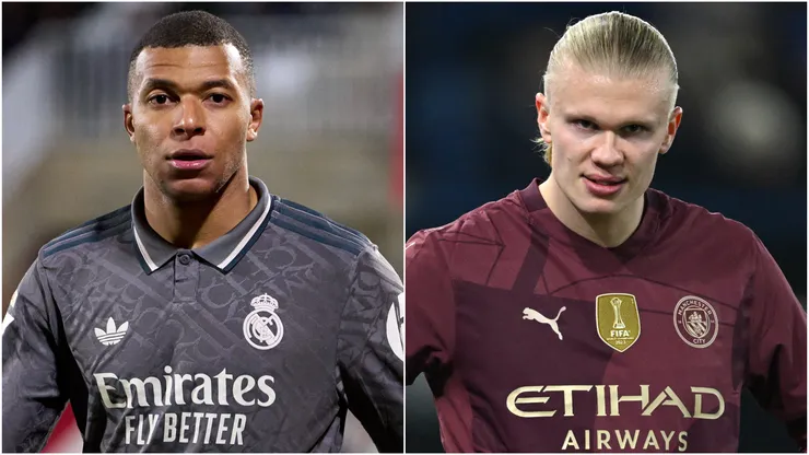 Erling Haaland (left) and Kylian Mbappe (right)