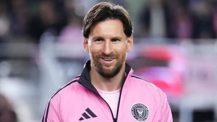 Lionel Messi #10 of Inter Miami CF looks on before an MLS match between Inter Miami CF and New York City FC at Chase Stadium on February 22, 2025 in Fort Lauderdale, Florida.