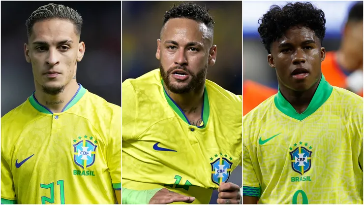 Antony (left), Neymar (center), and Endrick (right)