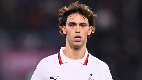 Joao Felix of AC Milan looks on during the Serie A match between Bologna and AC Milan at Stadio Renato Dall'Ara on February 27, 2025 in Bologna, Italy.