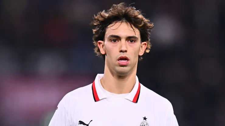 Joao Felix of AC Milan looks on during the Serie A match between Bologna and AC Milan at Stadio Renato Dall'Ara on February 27, 2025 in Bologna, Italy.