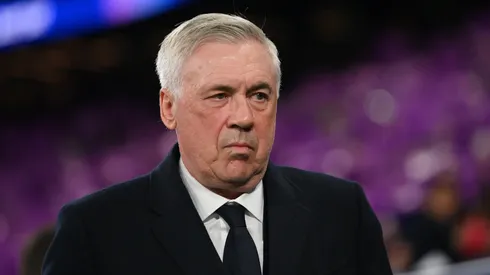 Carlo Ancelotti, Head Coach of Real Madrid, looks on ahead of the UEFA Champions League 2024/25 UEFA Champions League 2024/25 Round of 16 first leg match between Real Madrid C.F. and Atletico de Madrid at on March 04, 2025 in Madrid, Spain.