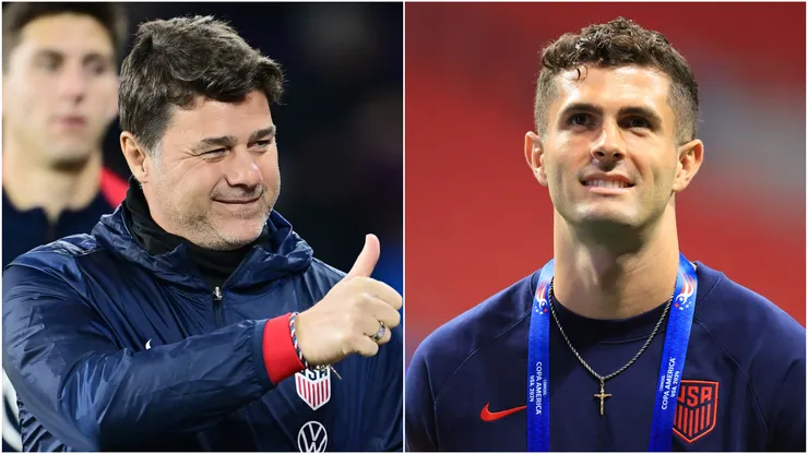 Mauricio Pochettino (left) and Christian Pulisic (right)