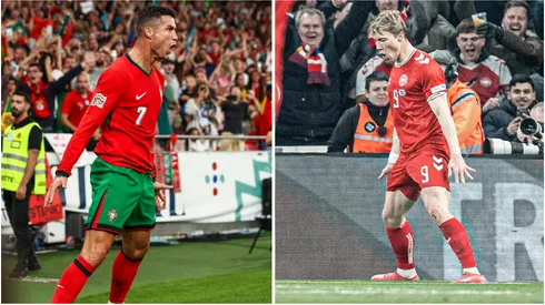 Cristiano Ronaldo (left) and Rasmus Hojlund (right)