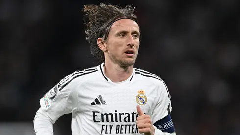 Luka Modric of Real Madrid looks on during the UEFA Champions League 2024/25 UEFA Champions League 2024/25 Round of 16 first leg match between Real Madrid C.F. and Atletico de Madrid at on March 04, 2025 in Madrid, Spain.