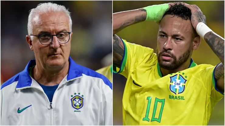 Dorival Junior (left) and Neymar (right)