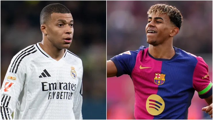 Kylian Mbappe of Real Madrid and Lamine Yamal of FC Barcelona.