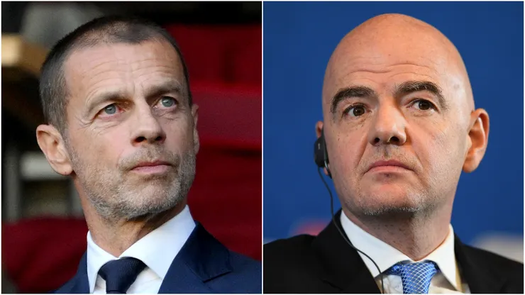 Aleksander Ceferin (left) and Gianni Infantino (right)
