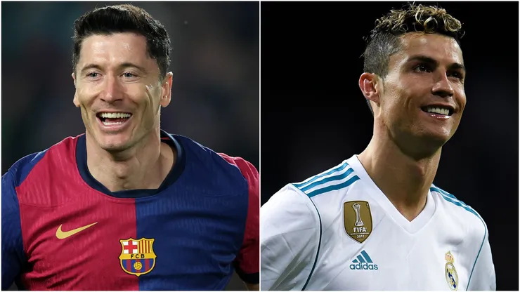 Robert Lewandowski (left) and Cristiano Ronaldo (right)