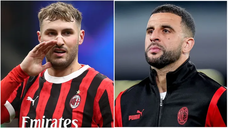 Santigo Gimenez (left) and Kyle Walker (right)