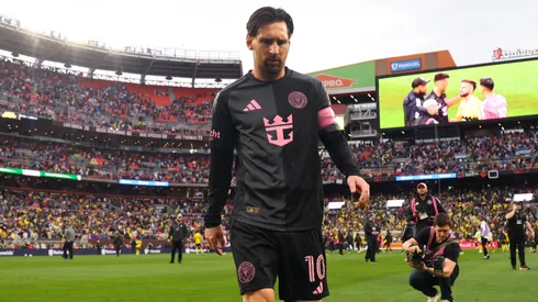 Lionel Messi #10 of Inter Miami CF leaves the pitch after the MLS match between Columbus Crew and Inter Miami CF at Huntington Bank Field on April 19, 2025 in Cleveland, Ohio.