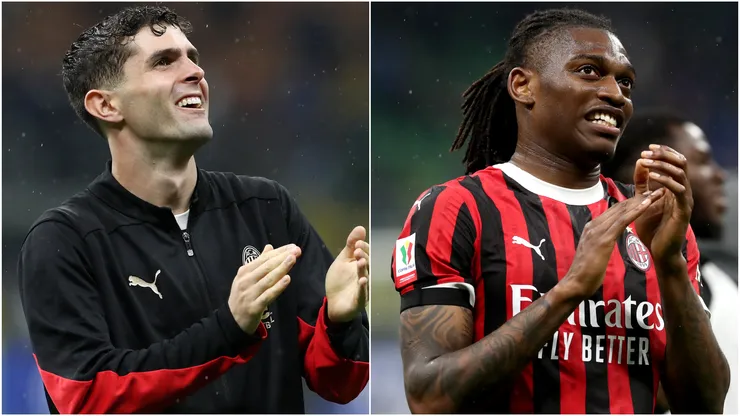 Christian Pulisic (left), Rafael Leao (right)