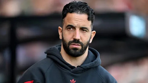 Ruben Amorim, Manager of Manchester United, looks on during the Premier League match between AFC Bournemouth and Manchester United FC at Vitality Stadium on April 27, 2025 in Bournemouth, England.